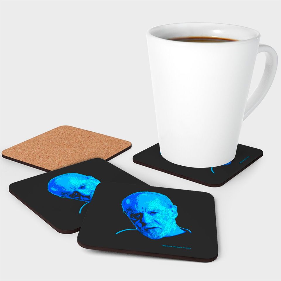Black Coaster - George Carlin Portrait - Comedian - Coasters