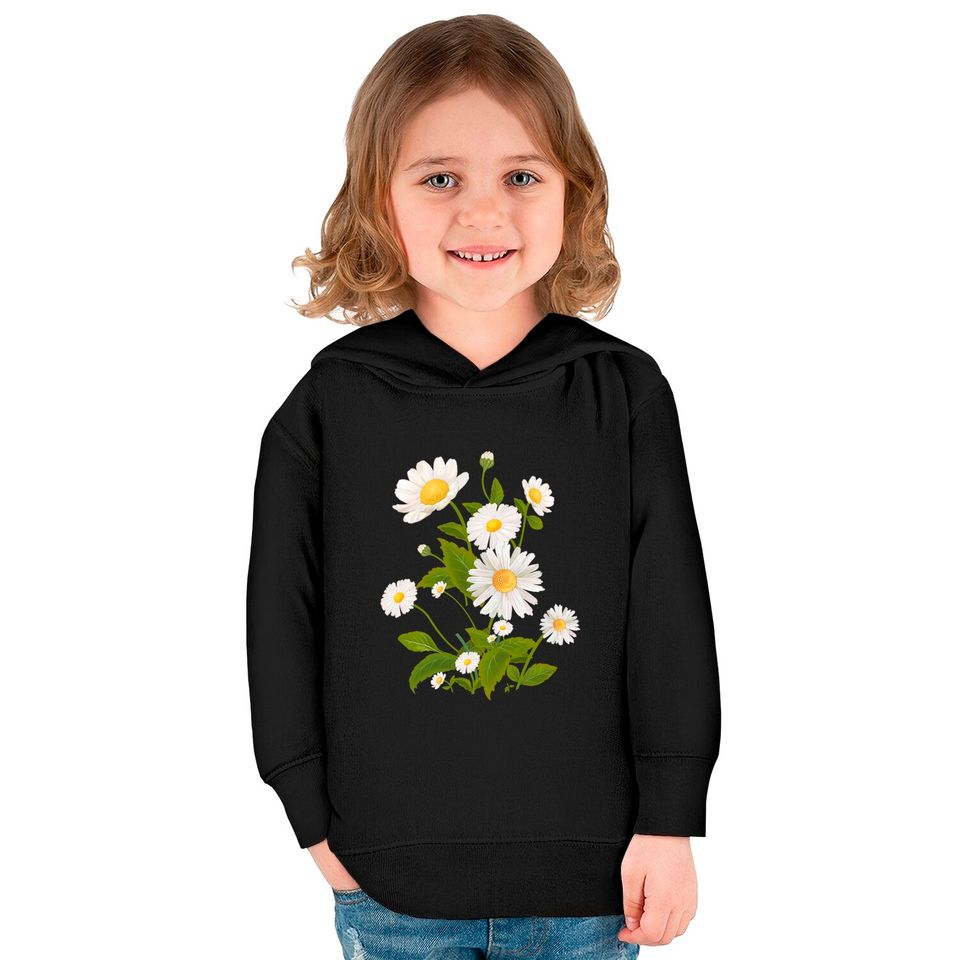 Marguerite Daisy Print - Daisy Flower - Kids Pullover Hoodies
