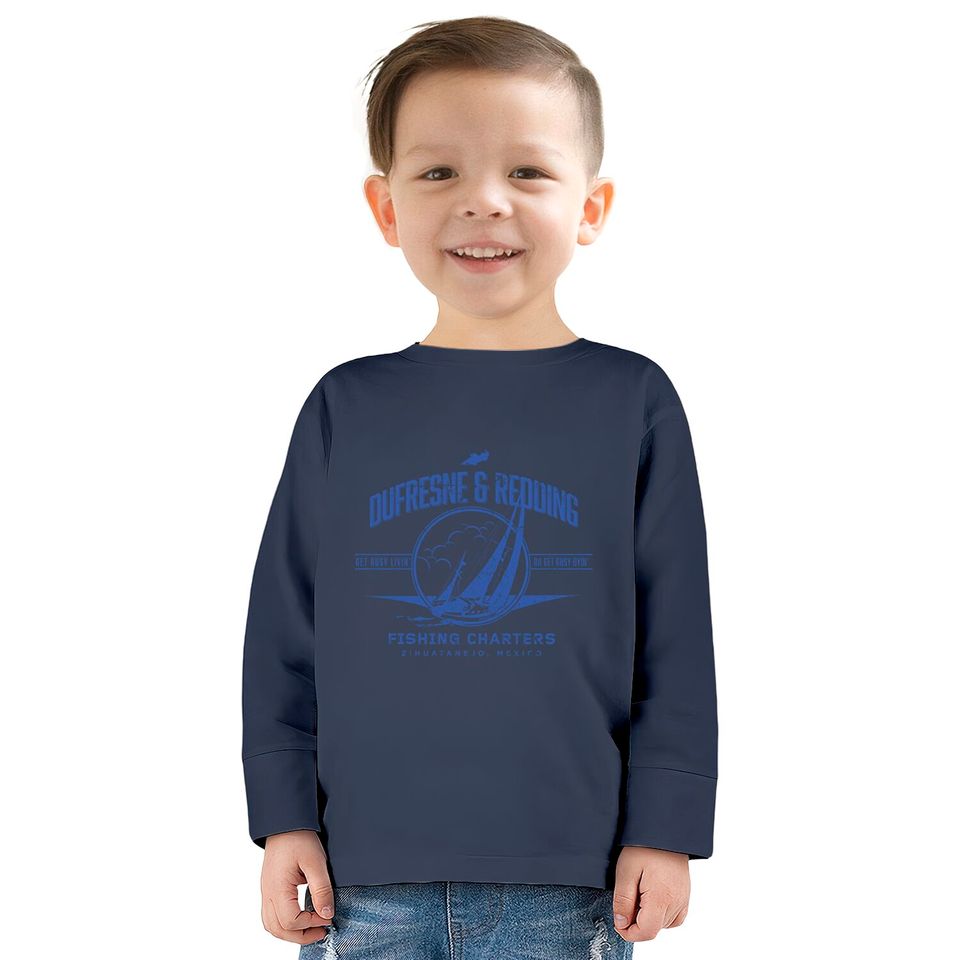 Dufresne & Redding Fishing Charters - Shawshank Redemption -  Kids Long Sleeve T-Shirts
