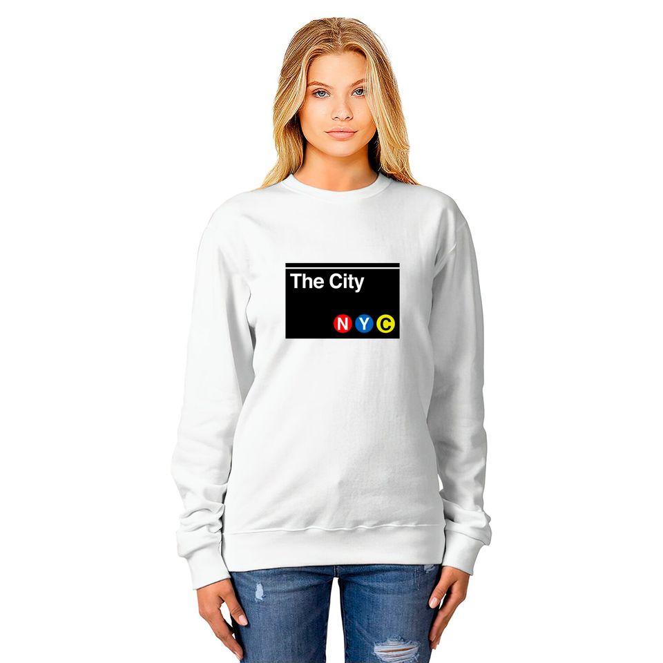 The City Subway Sign - New York City - Sweatshirts
