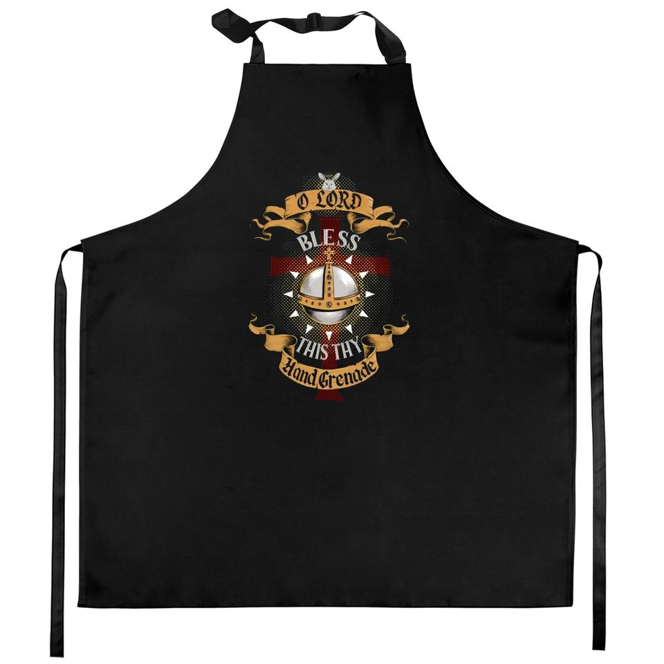 The Holy Hand Grenade of Antioch - Monty Phyton - Kitchen Aprons