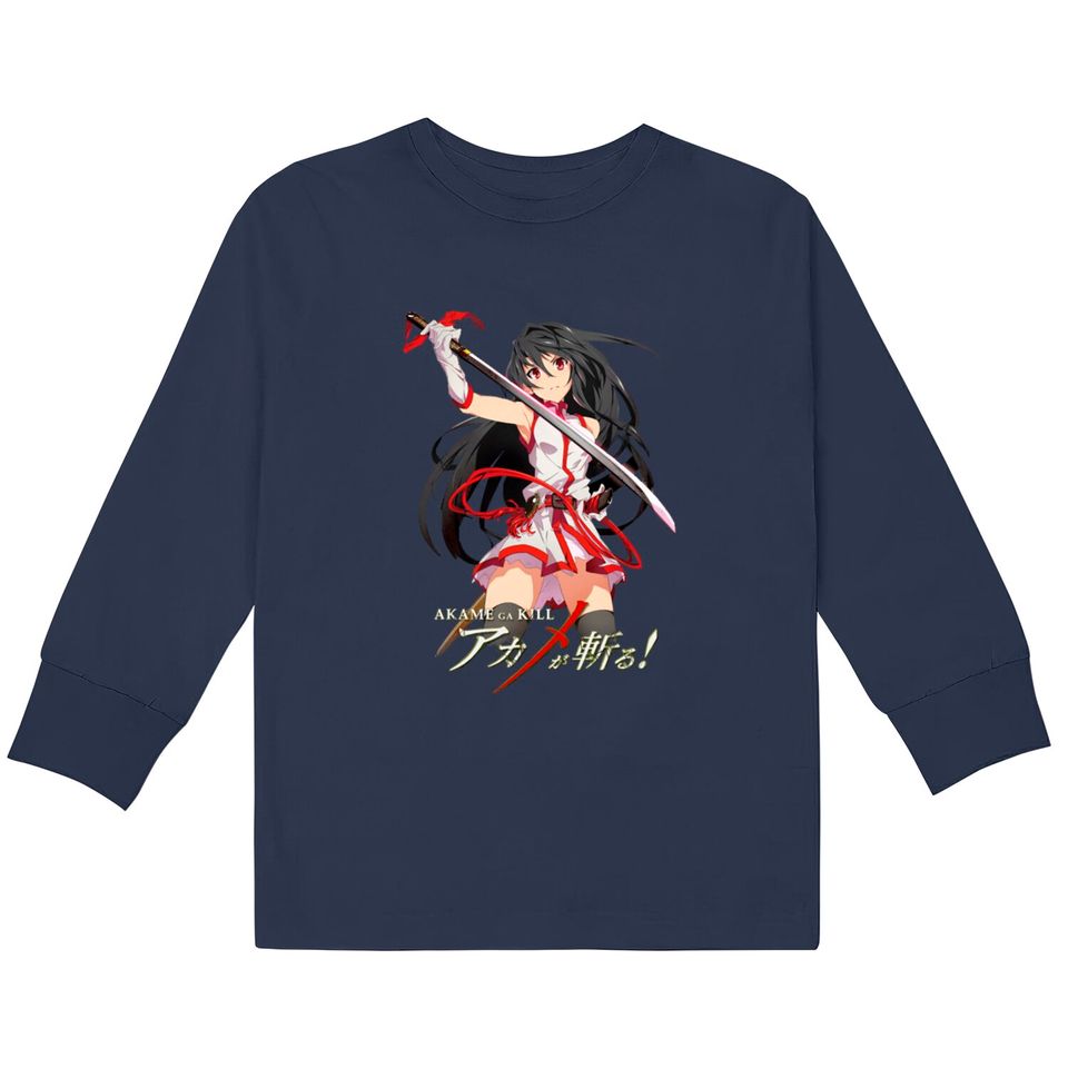 akame sword strike pose - Anime -  Kids Long Sleeve T-Shirts