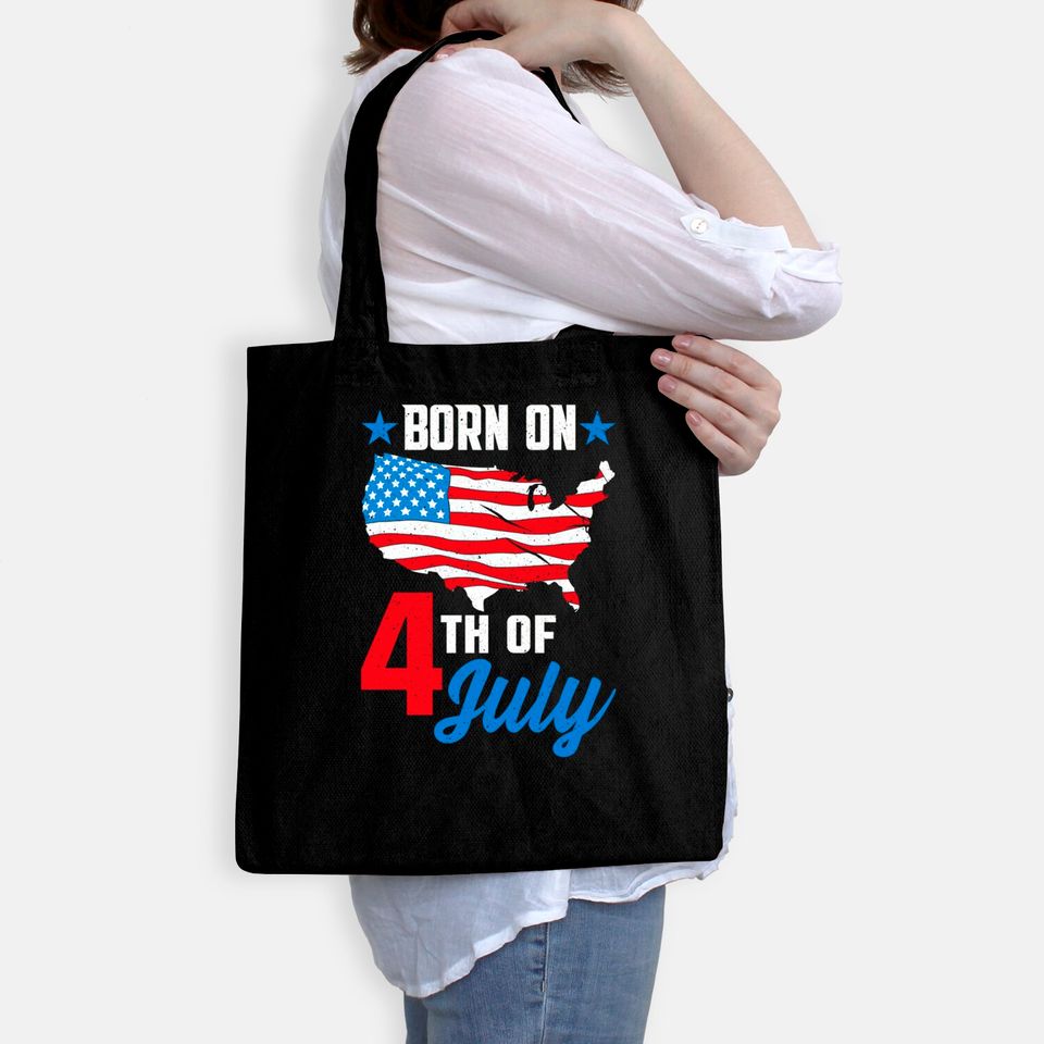 Born on 4th of July Birthday Bags - 4th Of July Birthday - Bags