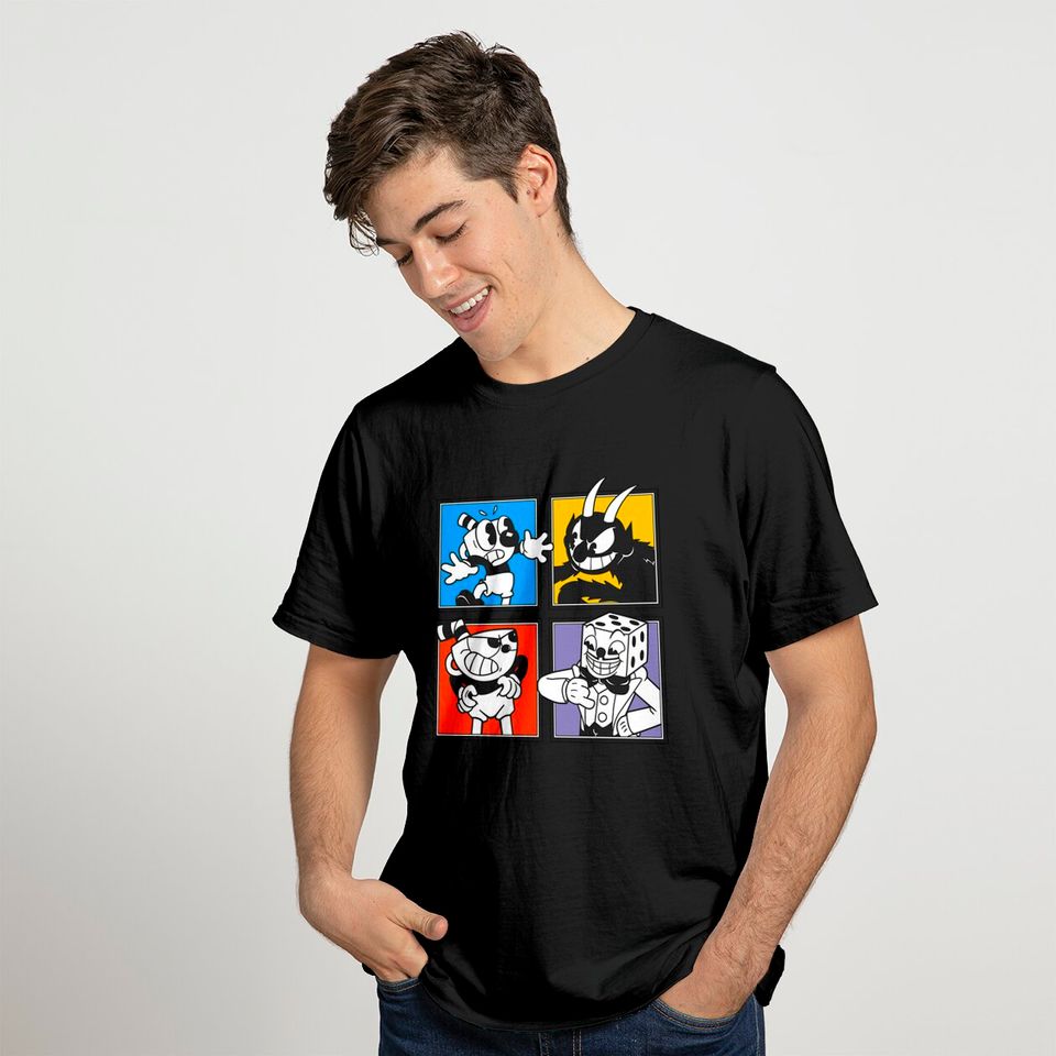 Cuphead Characters - Videogames - T-Shirt