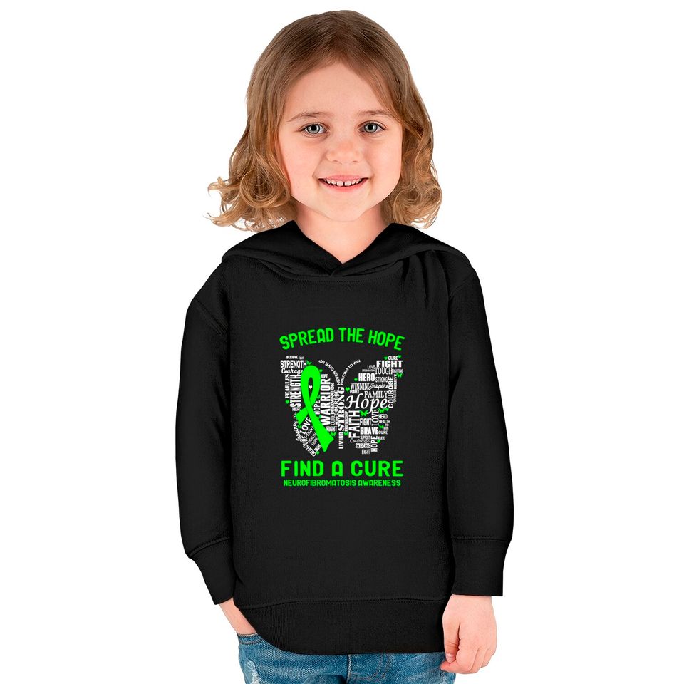 Spread The Hope Find A Cure Neurofibromatosis Awareness Kids Pullover Hoodies