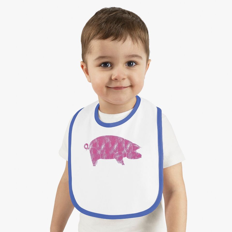 Pink Floyd Animals Pig AWBDG Blue Bib Bibs