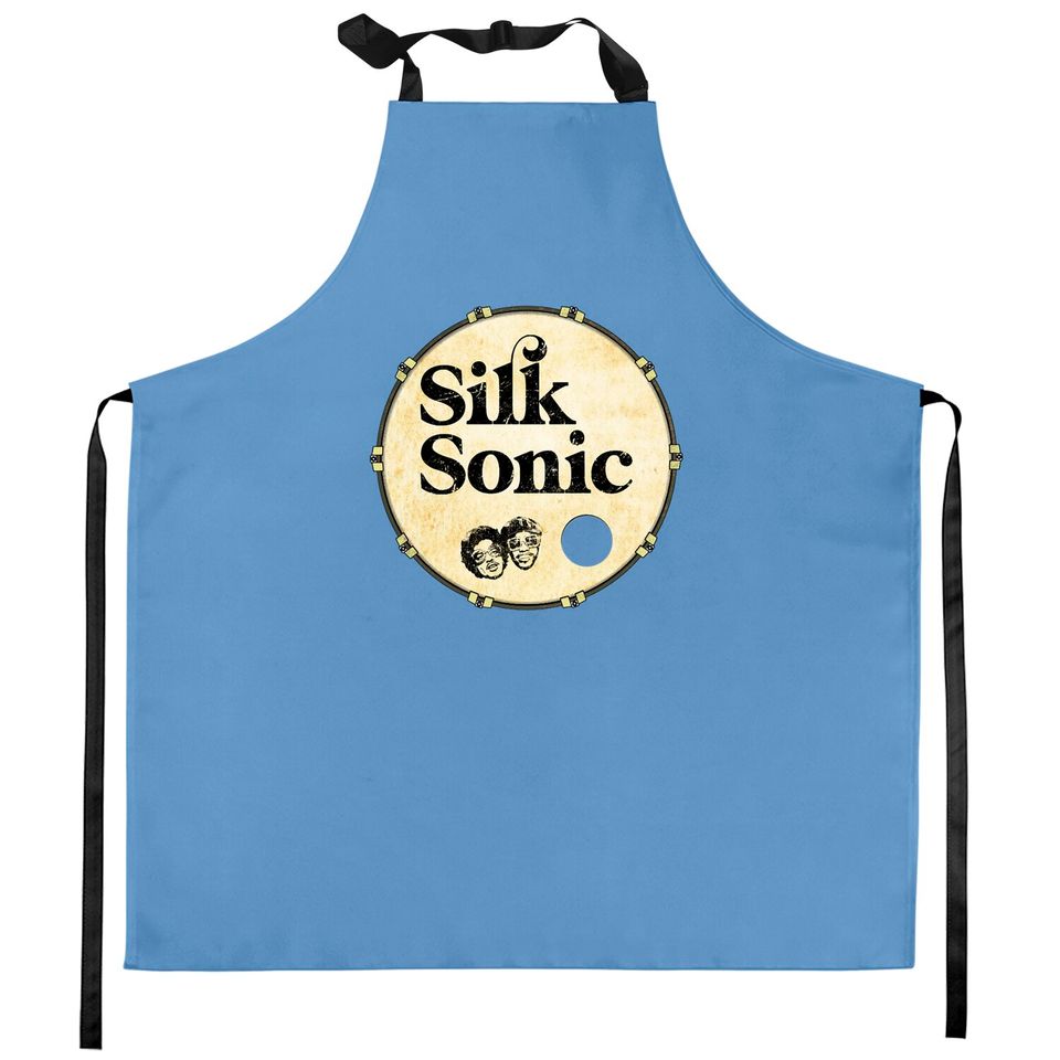 Classic Fans Worn Out Silk Bass Drum Head Sonic Cute Fans Classic Kitchen Aprons