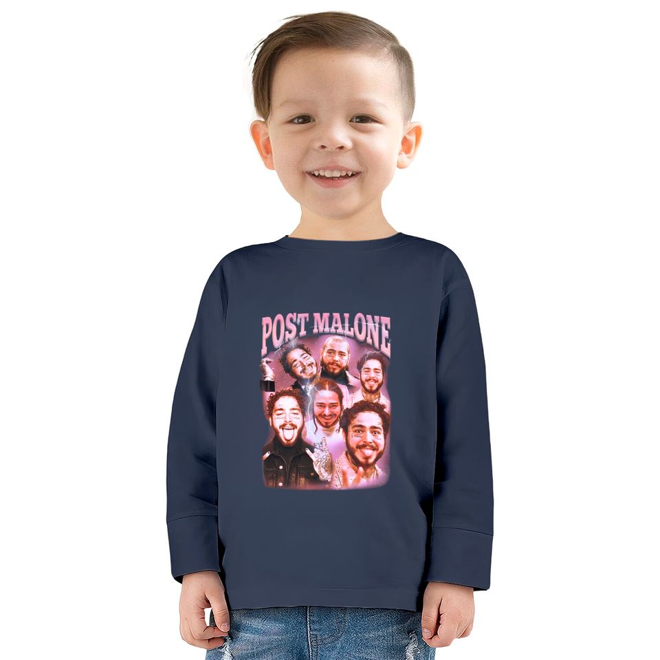 Post Malone  Kids Long Sleeve T-Shirts, Post Malone Printed Graphic  Kids Long Sleeve T-Shirts