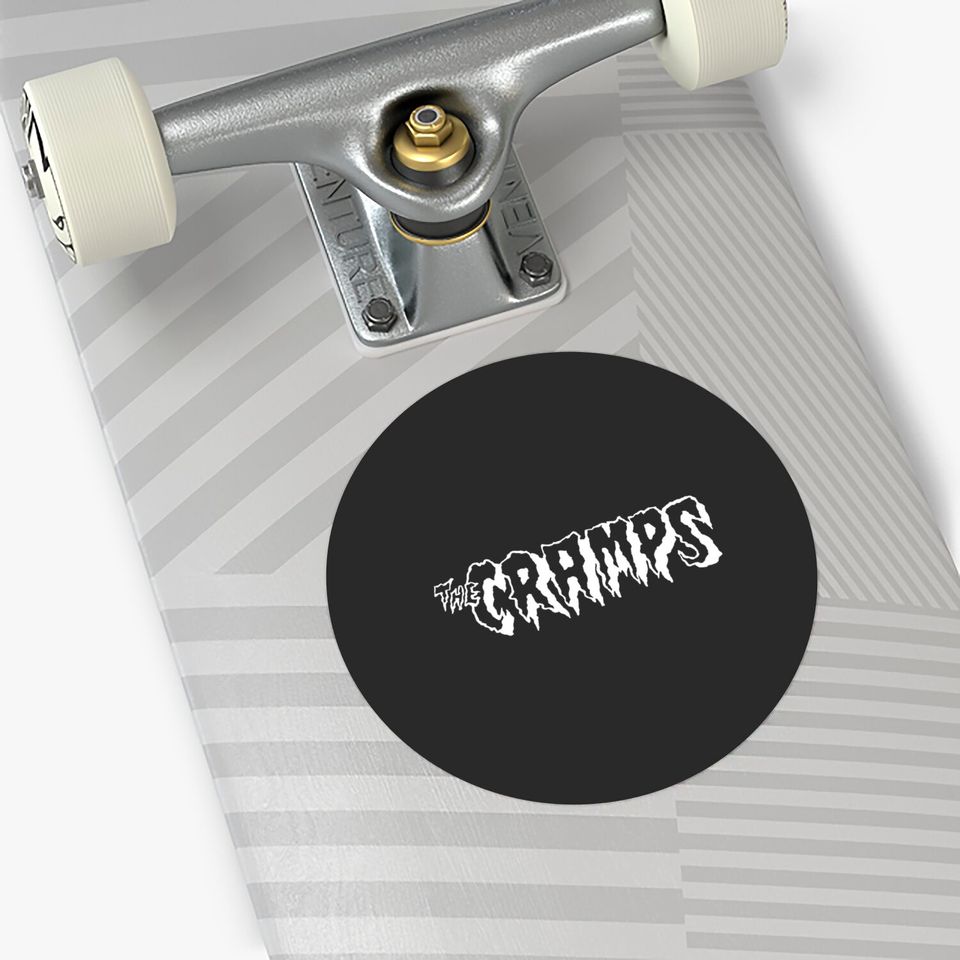 The Cramps Unisex Stickers: Logo - White (Red)