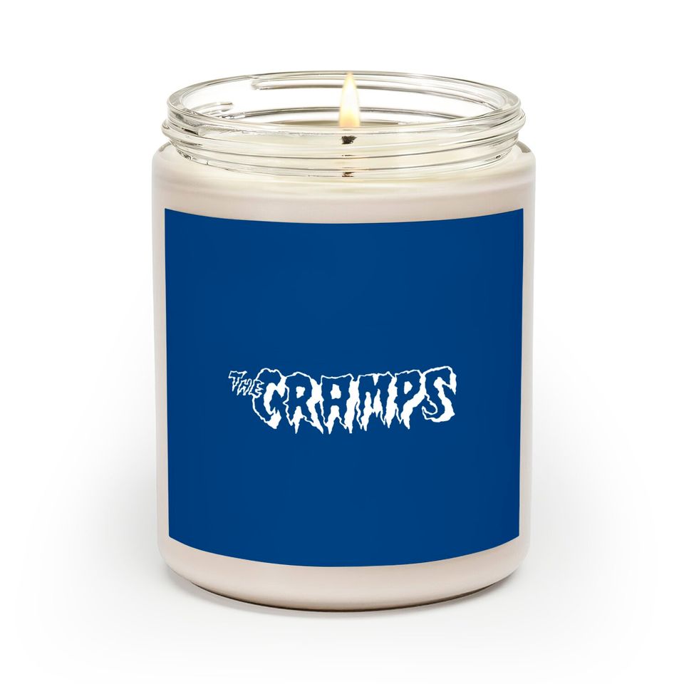 The Cramps Unisex Scented Candles: Logo - White (Red)