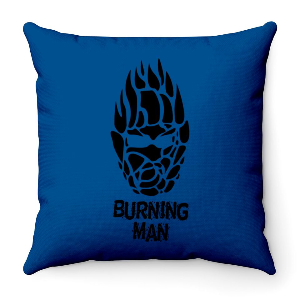 Burning Man (Black) - Burning Man - Throw Pillows