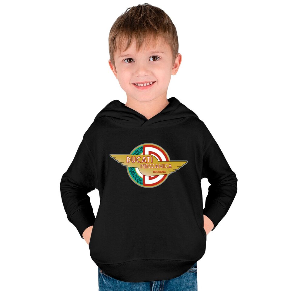 Ducati Classic Logo (visit: fmDisegno.redbubble.com for full range) - Ducati Classic Logo - Kids Pullover Hoodies