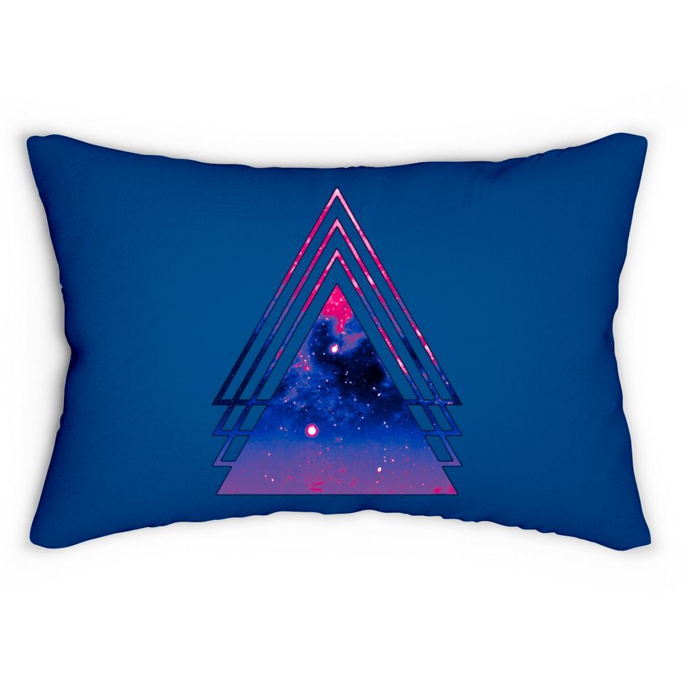 Bi Pride Layered Galaxy Triangles - Bisexual Pride - Lumbar Pillows