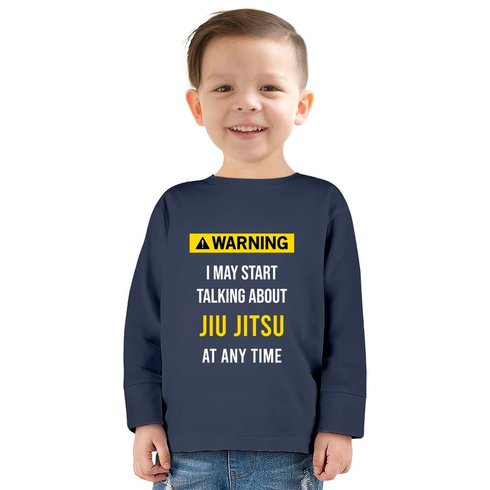 Warning Jiu Jitsu - Jiu Jitsu -  Kids Long Sleeve T-Shirts