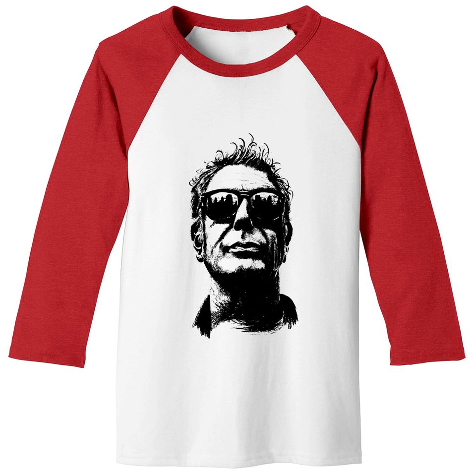 Anthony Bourdain Pencilart - Anthony Bourdain - Baseball Tees