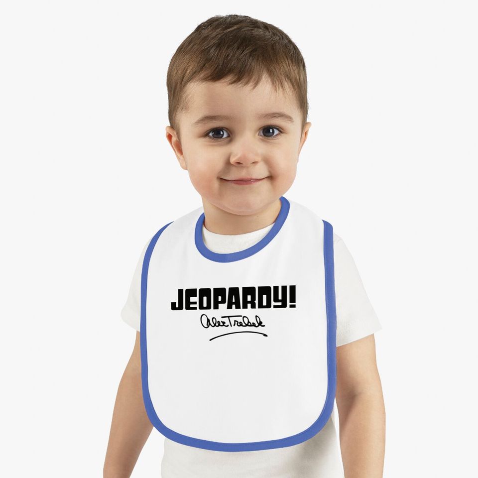 Jeopardy Alex Trebek Signature - Black - Alex Trebek - Bibs
