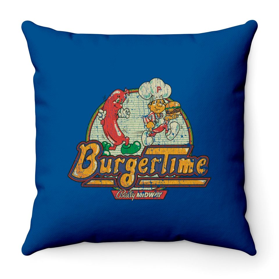 BurgerTime 1982 - Arcade - Throw Pillows