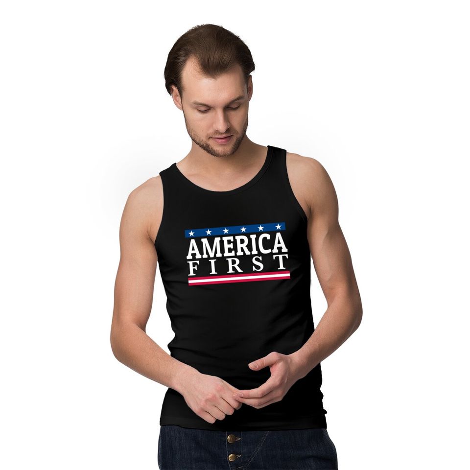 "America First" Pride - American - Tank Tops
