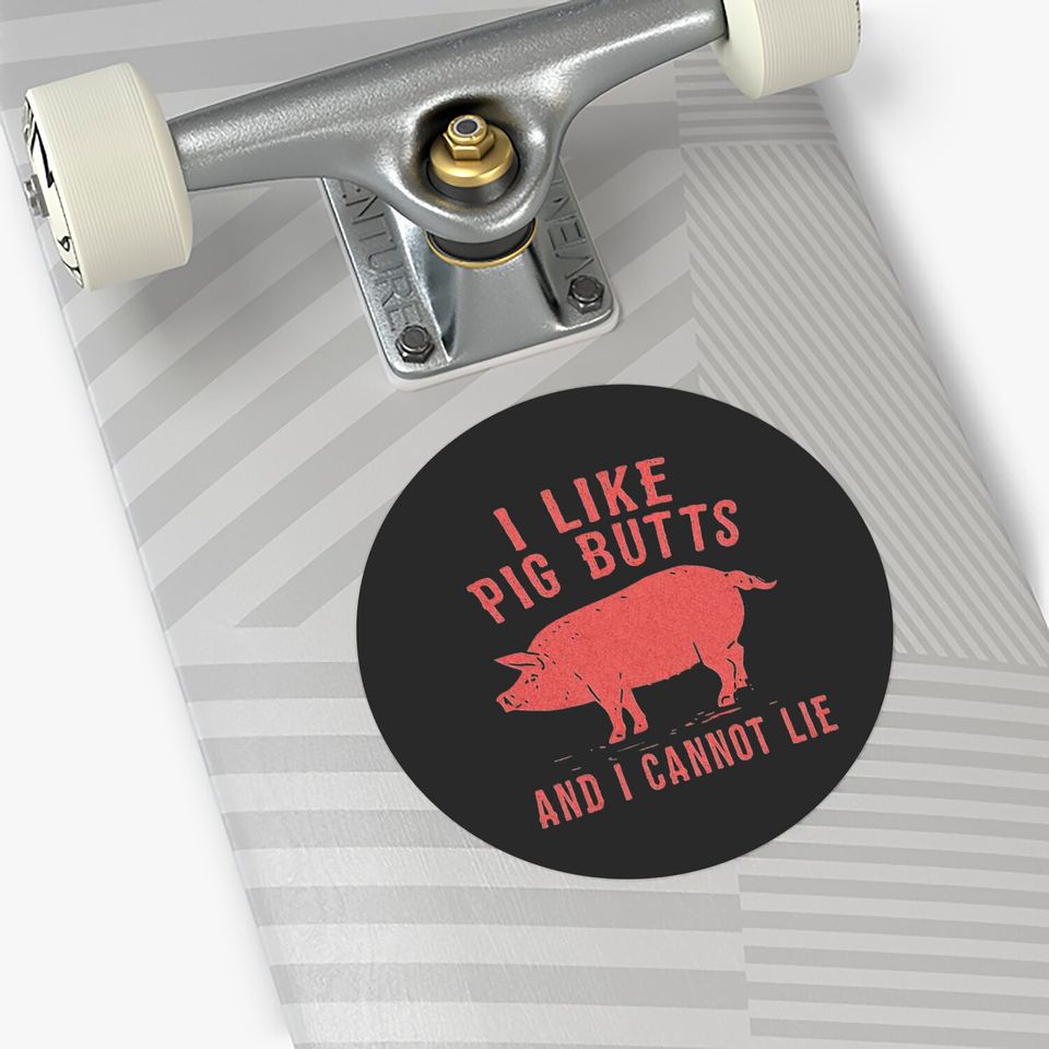 i like pig butts vintage - Pig Butts - Stickers