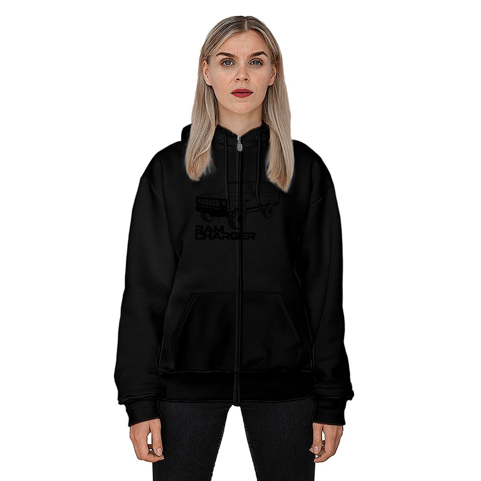 OBS Ram Charger Black Print - Ram Charger - Zip Hoodies