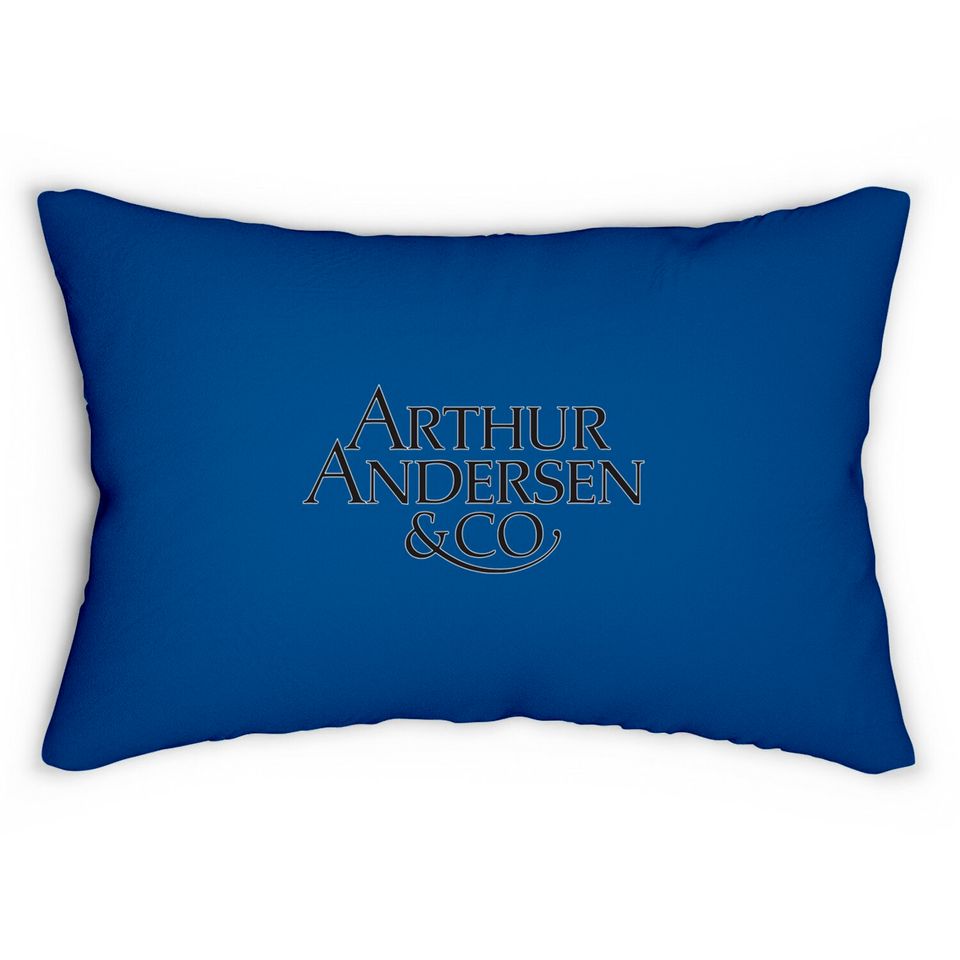 Arthur Andersen & Co Logo - Defunct Accounting Firm - Corporate Crime Humor - Arthur Andersen - Lumbar Pillows