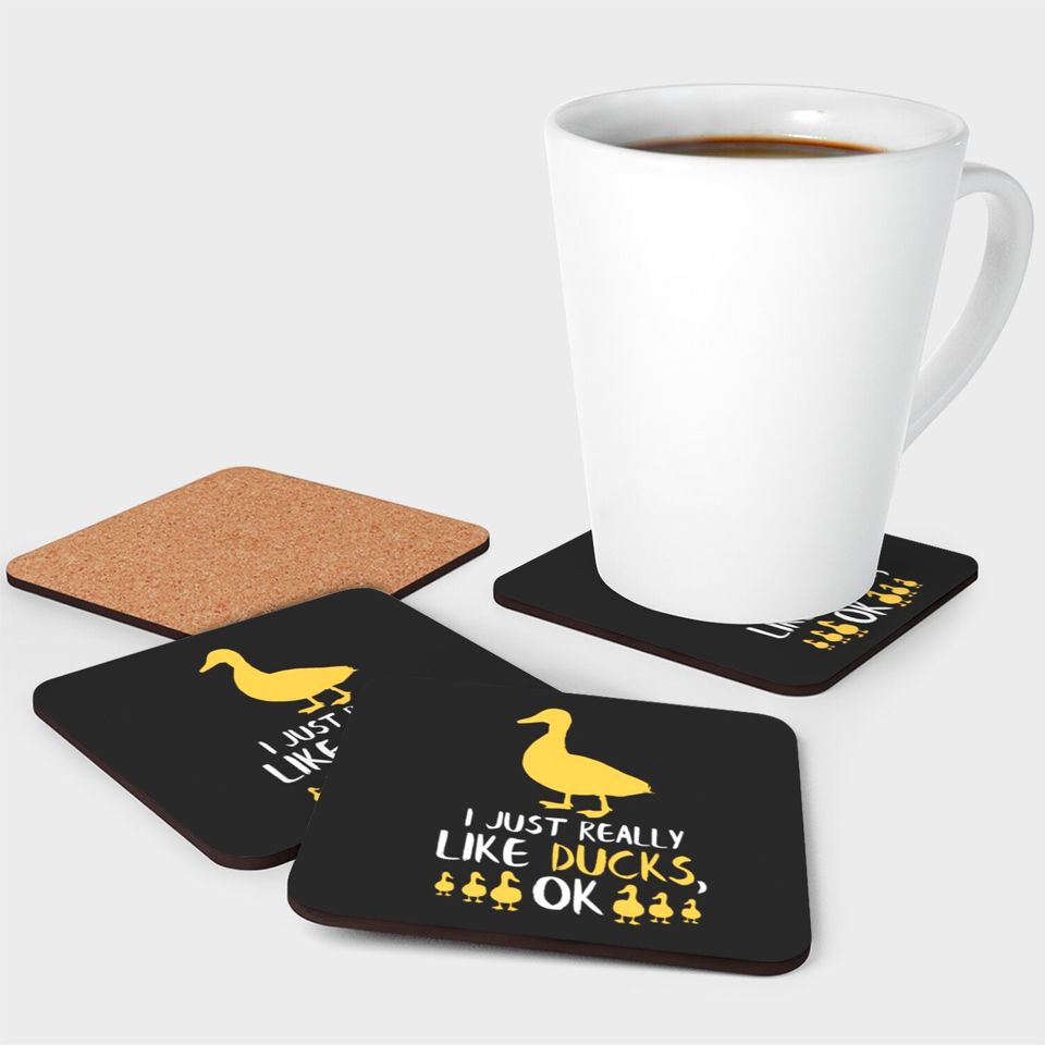 Funny Duck Gifts Funny Bird Lover Fowl Animal Gift Coasters