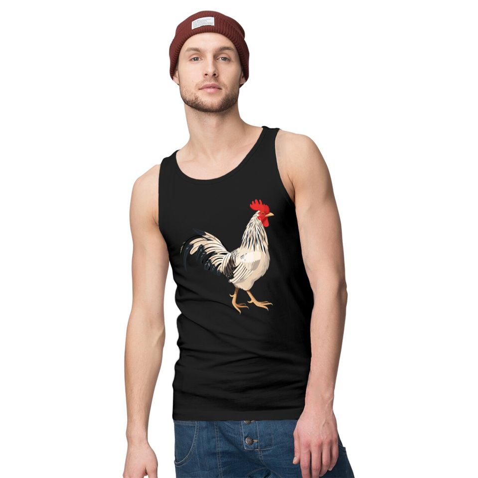 Realistic rooster Tank Tops