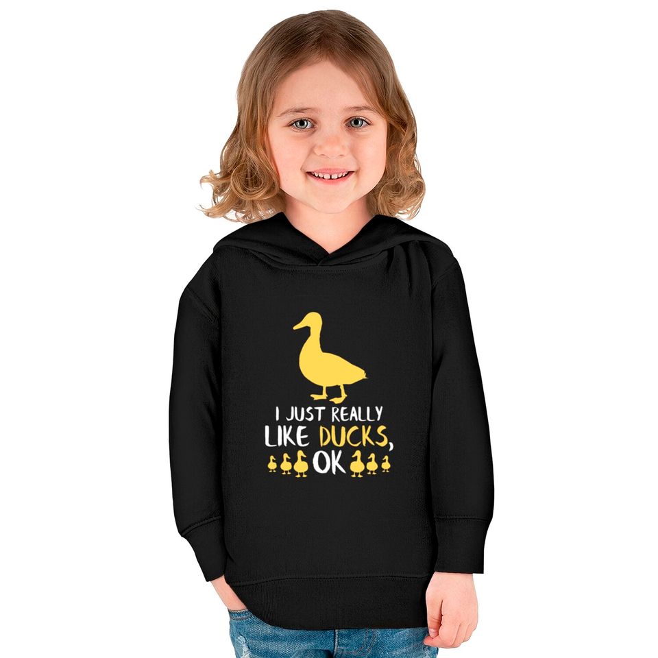 Funny Duck Gifts Funny Bird Lover Fowl Animal Gift Kids Pullover Hoodies