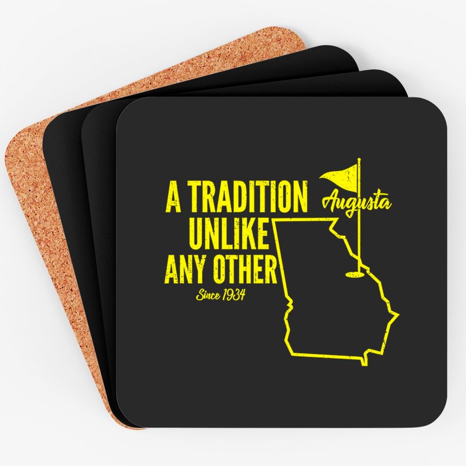 A Tradition Unlike Any Other Augusta Georgia Golfing Coasters, 2022 Masters Golf Tournament Coasters