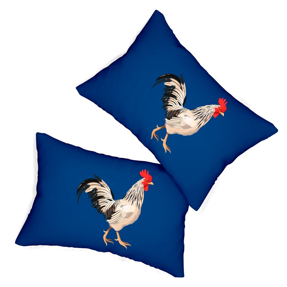 Realistic rooster Lumbar Pillows