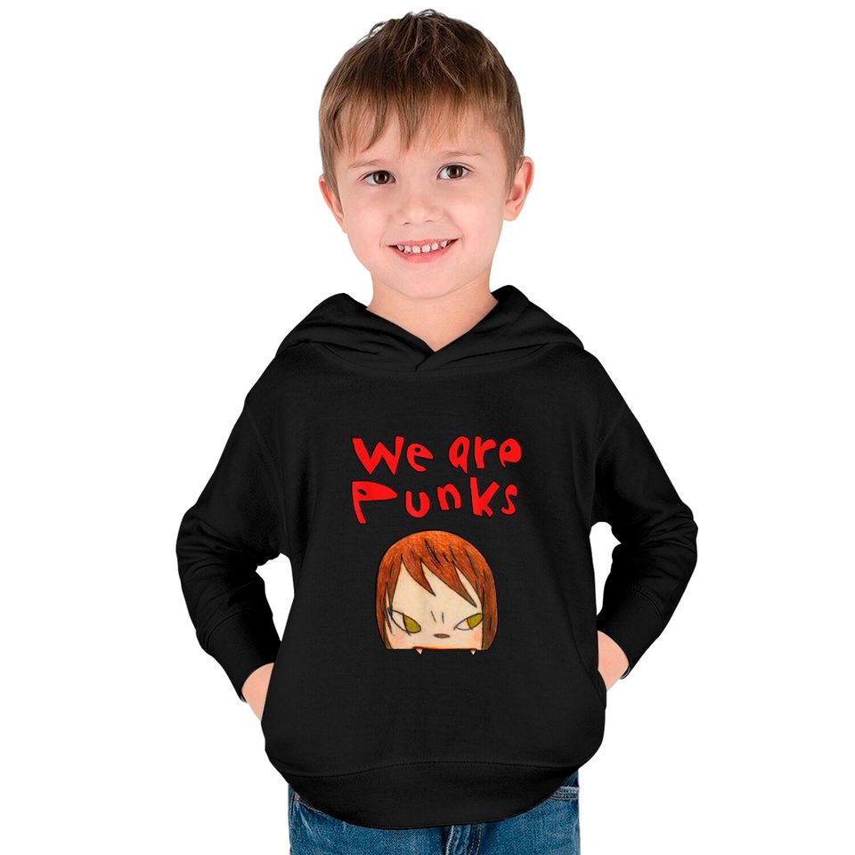 yoshitomo nara we are punks Kids Pullover Hoodies