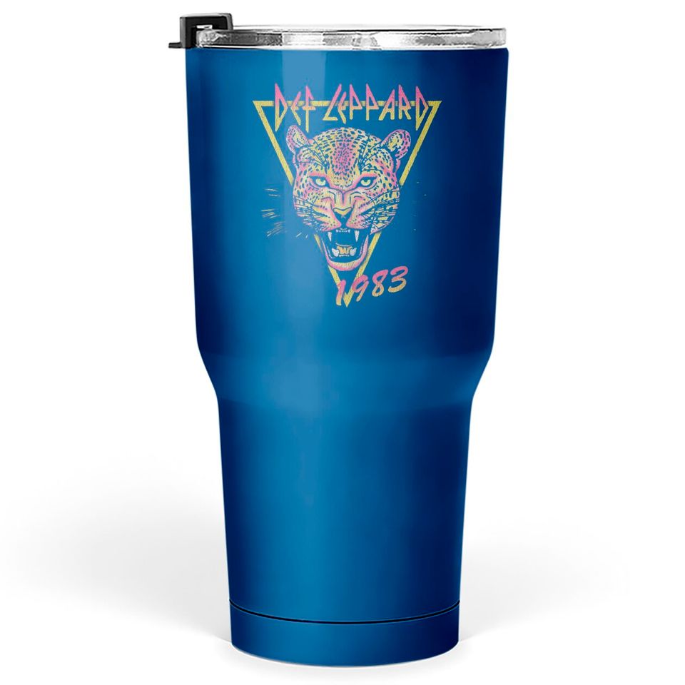 DEF LEPPARD  Neon Cat Rolled Tumblers 30 oz