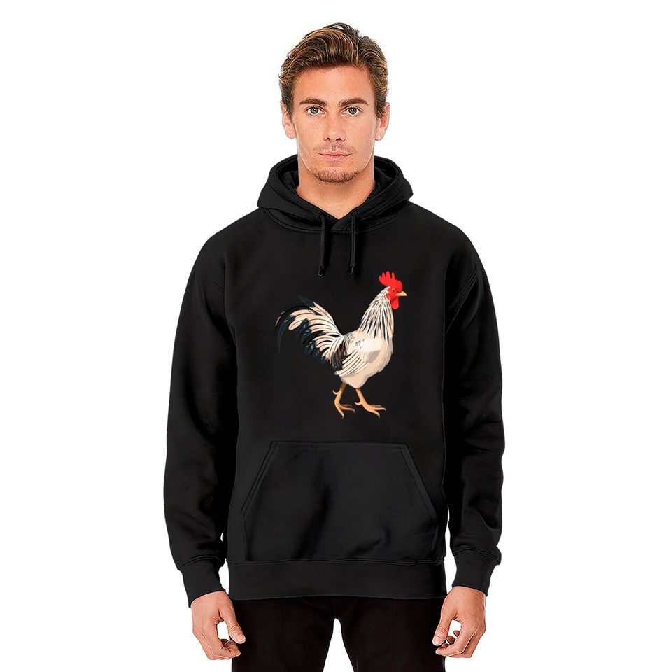 Realistic rooster Hoodies