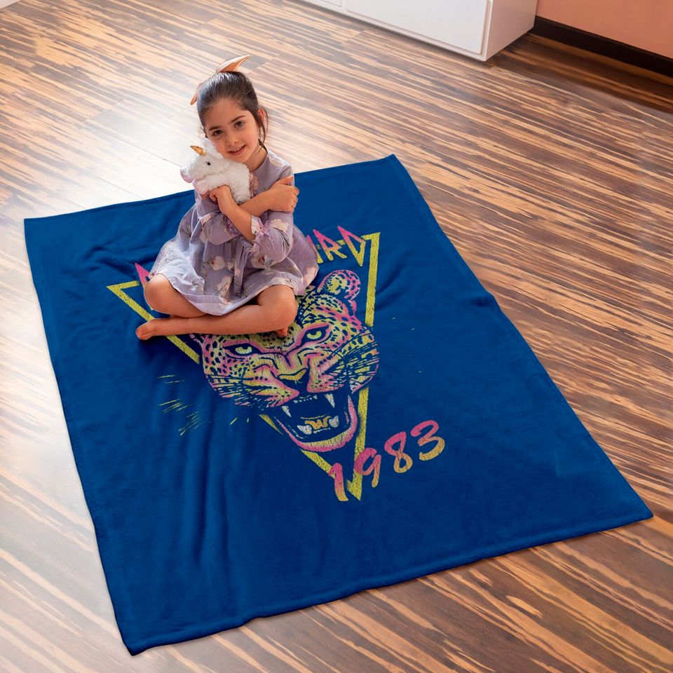 DEF LEPPARD  Neon Cat Rolled Baby Blankets