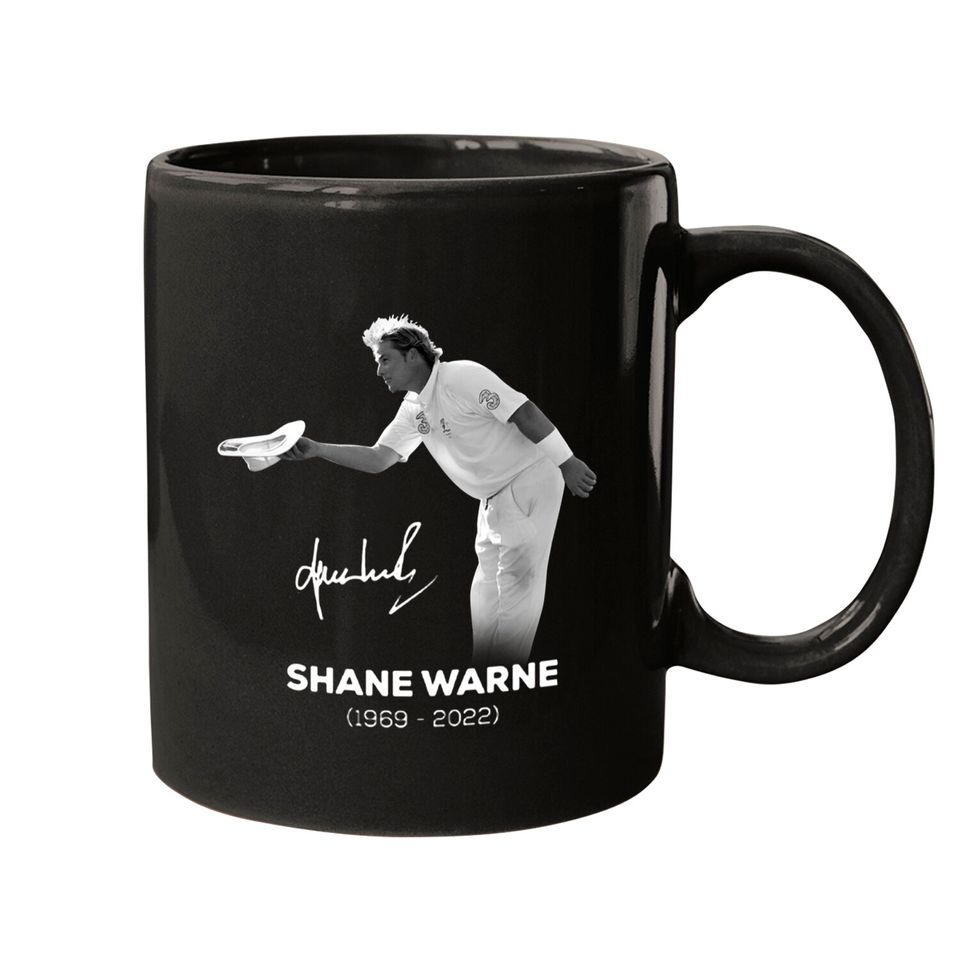 RIP Shane Warne Signature Mugs, Memories Shane Warne  1969-2022 Mugs