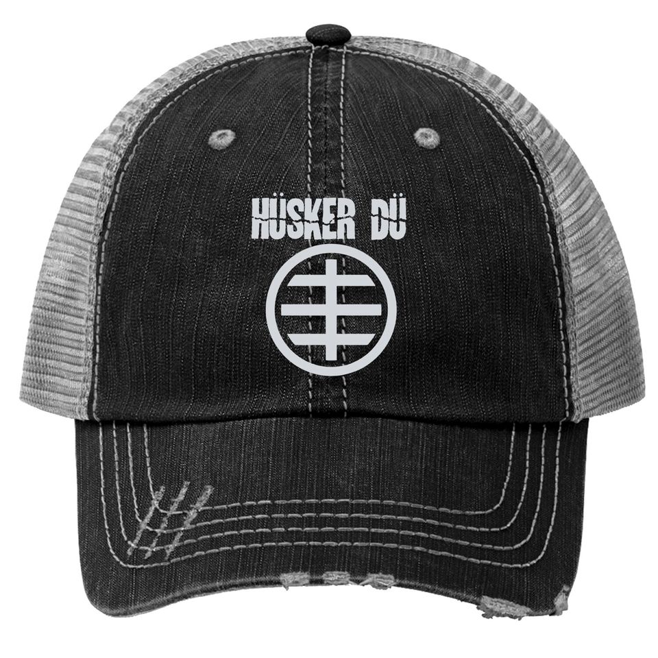 Blue Husker Du Circle Logo 1 Trucker Hat Trucker Hats