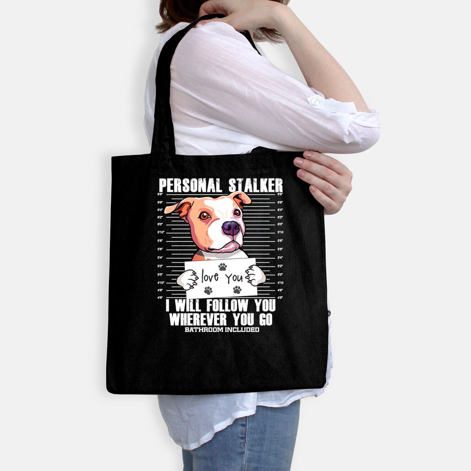 Stalker Pitbull Dog Cartoon - Pitbull - Bags