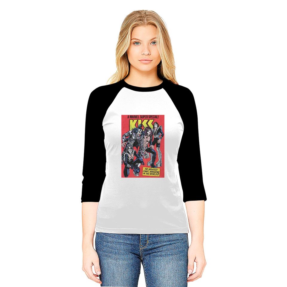 Marvel KISS Special Comic Cover Baseball Tees