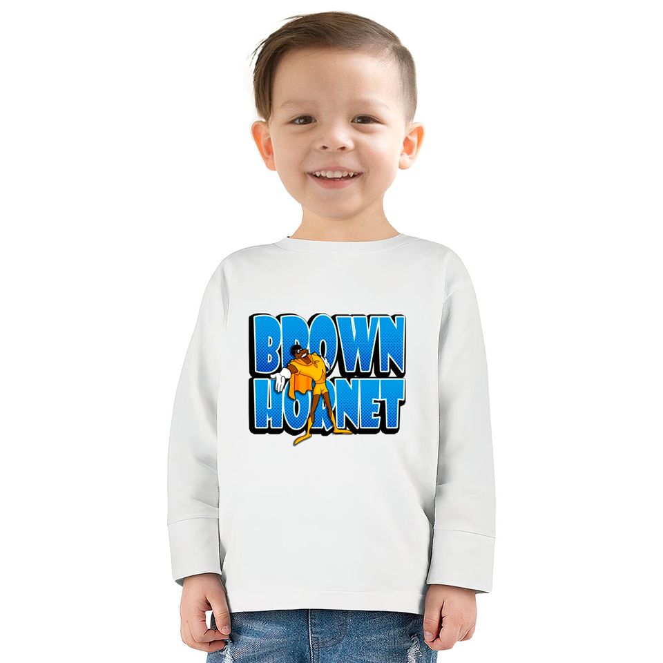 The Brown Hornet - Brown Hornet -  Kids Long Sleeve T-Shirts