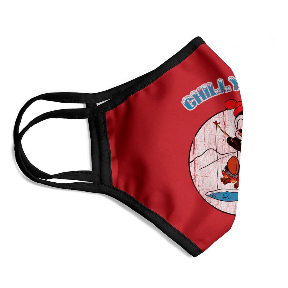 Distressed Chilly willy - Chilly Willy - Face Masks