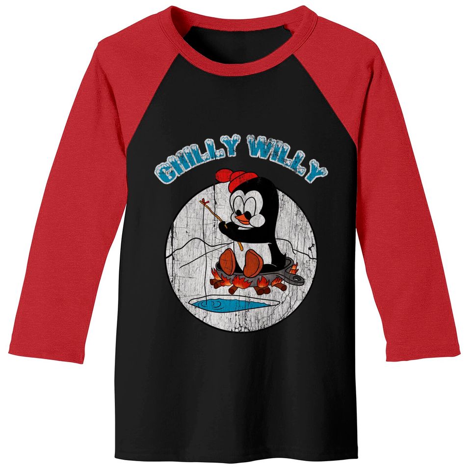 Distressed Chilly willy - Chilly Willy - Baseball Tees