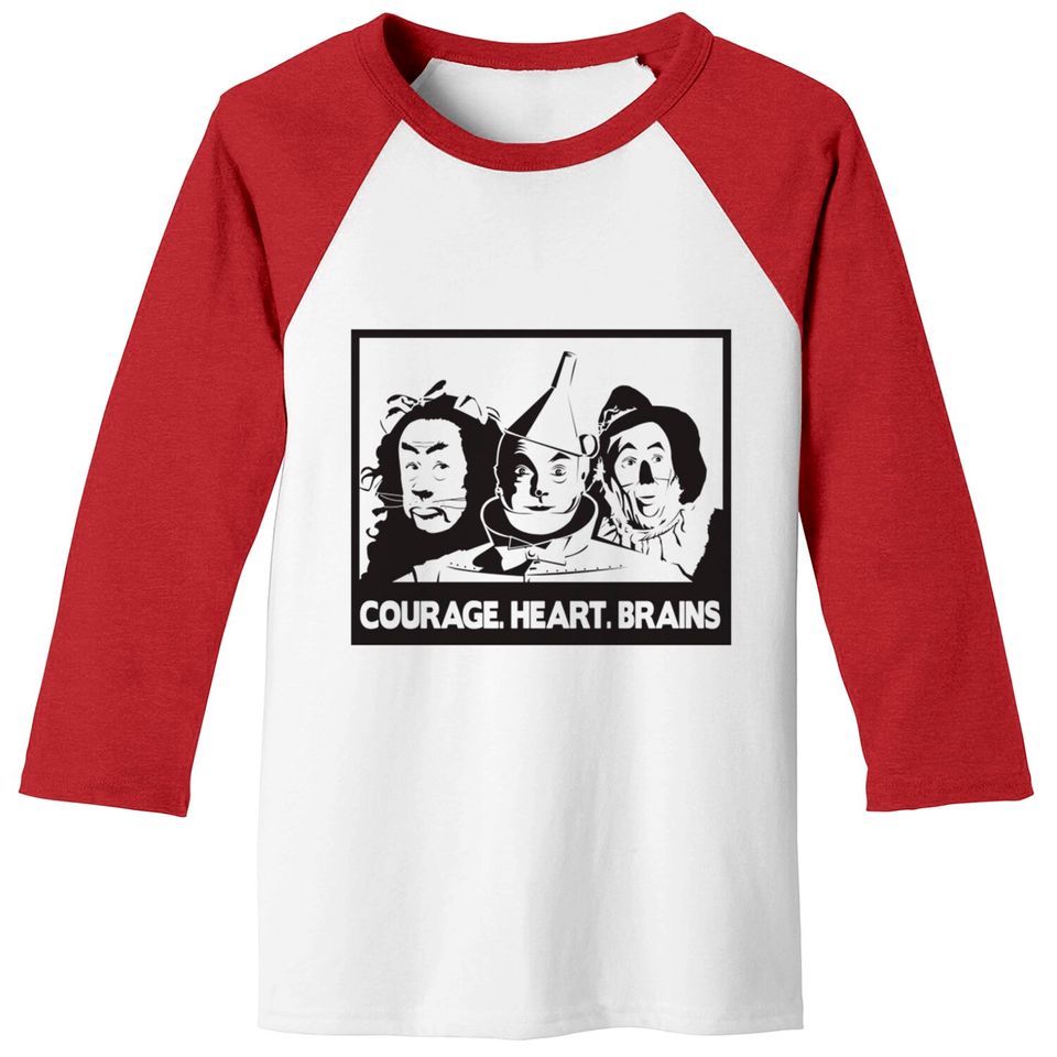 Lion. Tin Man. Scarecrow - Wizard Of Oz - Baseball Tees