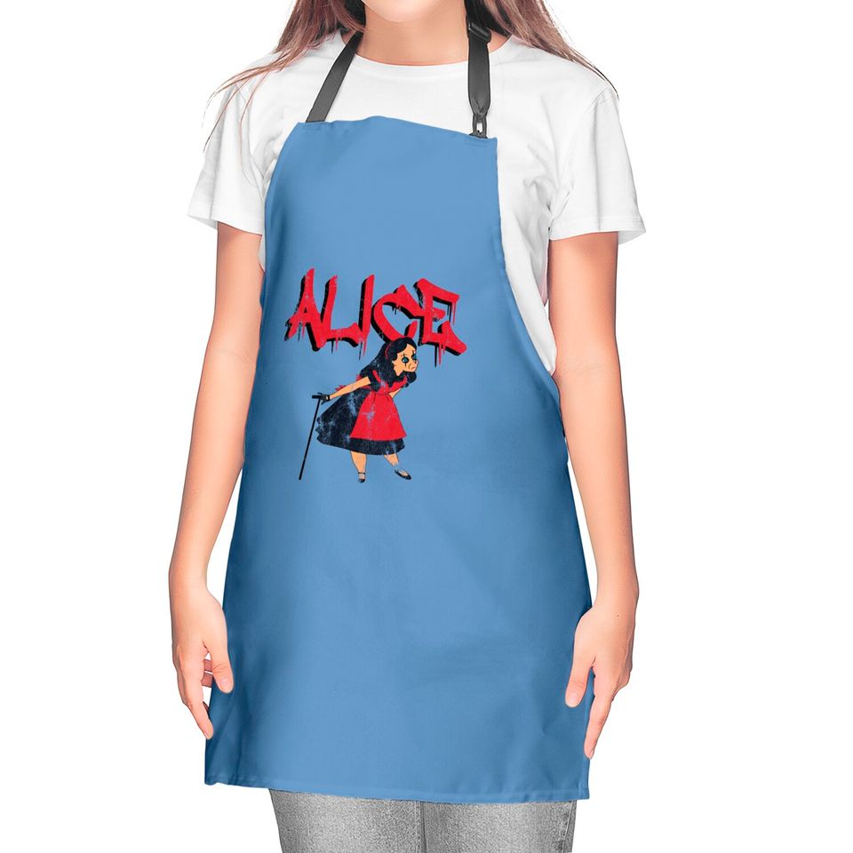 Alice In Wonderland Vs Alice Cooper - Alice Cooper - Kitchen Aprons