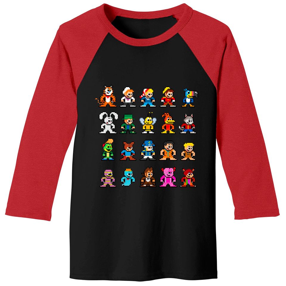 Retro Breakfast Cereal Mascots - Cereal - Baseball Tees