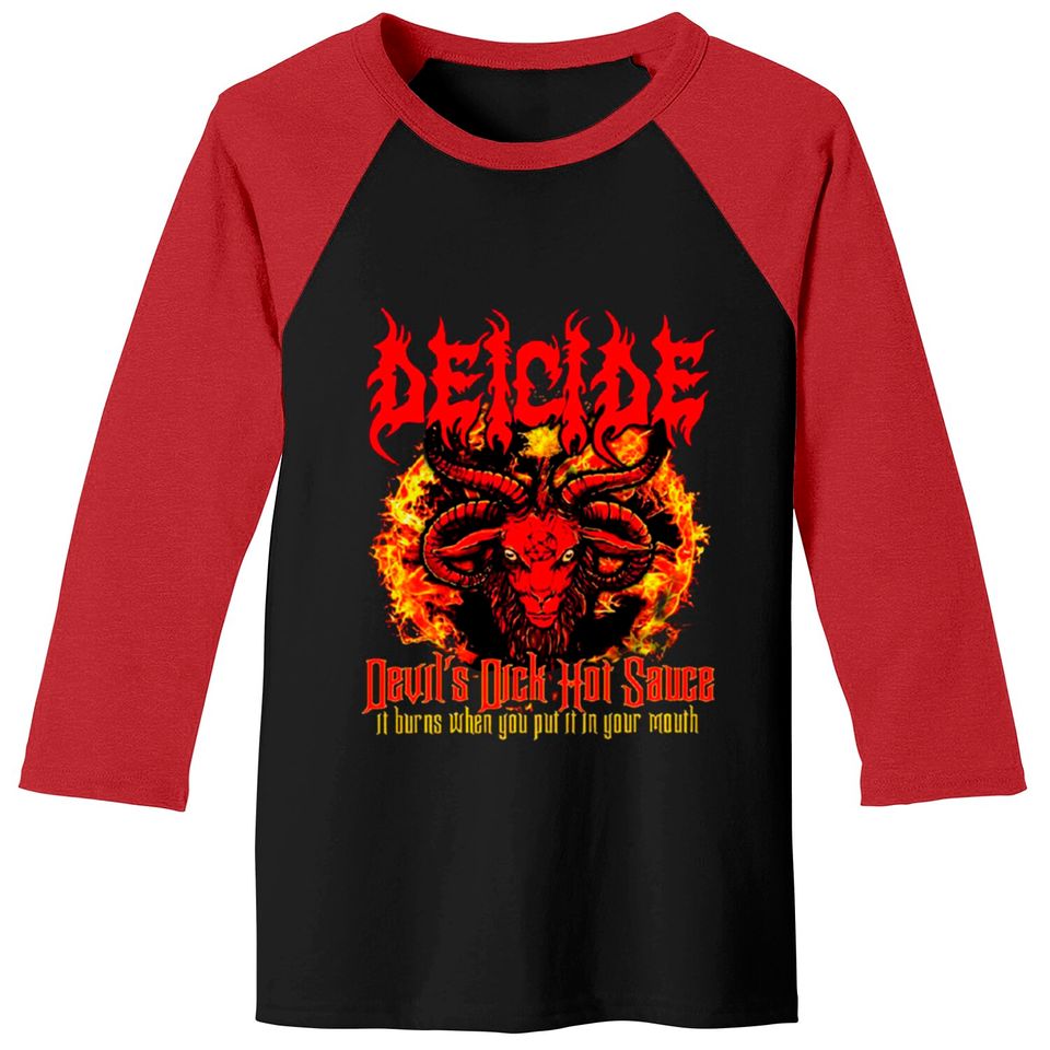 The Devils D*ck Hot Sauce - Metal Bands - Baseball Tees