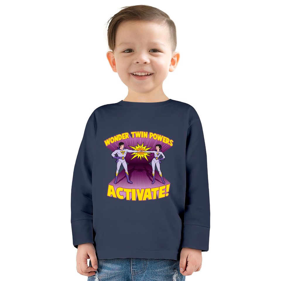 Wonder Twin Powers Activate! - Wonder Twins -  Kids Long Sleeve T-Shirts