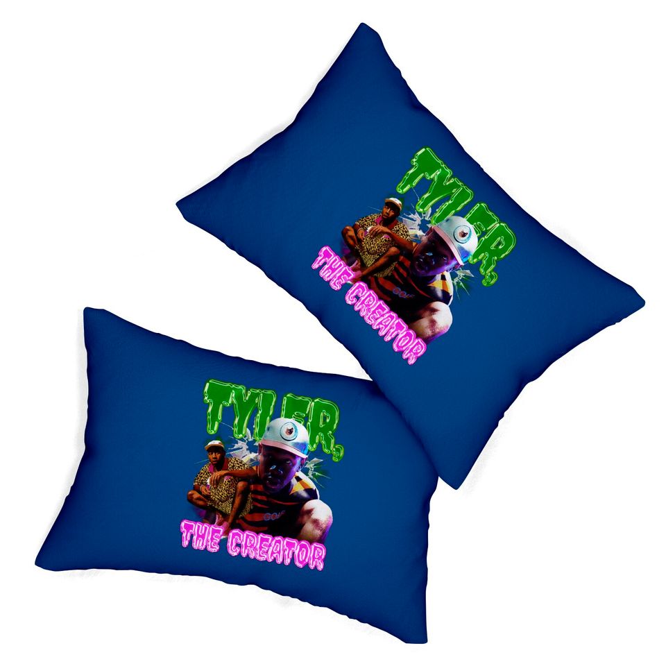 Tyler the Creator Lumbar Pillows - Graphic Lumbar Pillows, Rapper Lumbar Pillows, Hip Hop Lumbar Pillows