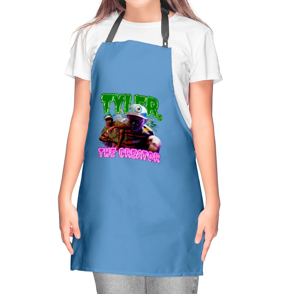 Tyler the Creator Kitchen Aprons - Graphic Kitchen Aprons, Rapper Kitchen Aprons, Hip Hop Kitchen Aprons