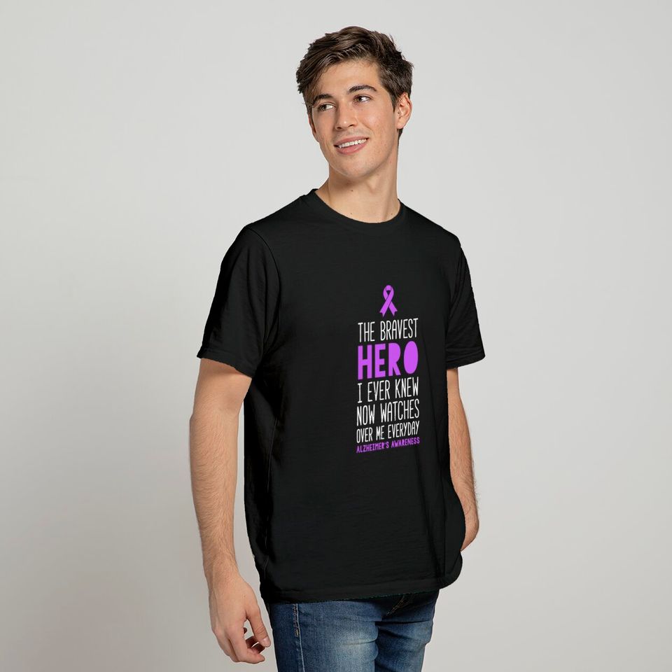 The Bravest Hero Alzheimer'S Awareness - Awareness - T-Shirt