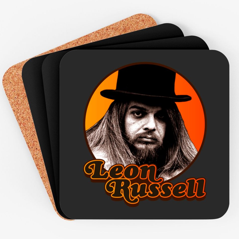 Leon Russell ))(( Retro Country Folk Legend - Leon Russell - Coasters